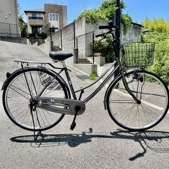 Amazon | シティサイクル ブラック 黒 完全組立 自転車 27インチ