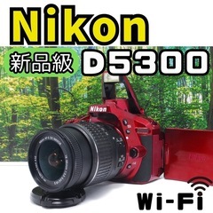 【新品同様】 Nikon D5300❤️希少なレッド❤️ Wi-...