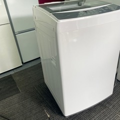 北九州市内配送無料　保証付き アイリスオーヤマ IRIS OHYAMA 全自動洗濯機 8.0kg ホワイト KAW-80A-Wの画像