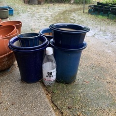 ④ネイビー陶器鉢まとめの画像