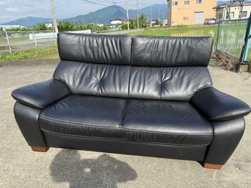 カリモク　本革　ソファー