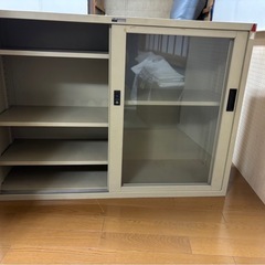 スチール書庫・キャビネット2台セット