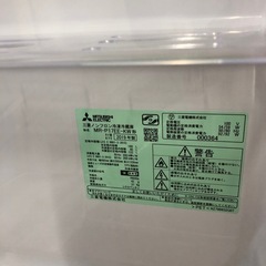 安心の6ヶ月保証付　　MITSUBISHI 2ドア冷蔵庫　2019年製　168L 表面割れ　ヘコミ有取りに来れる方限定の画像