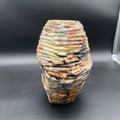 0083有田焼 光風作 花入れ 花瓶 印有 