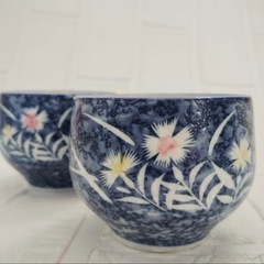 撫子 なでしこ ペア湯呑み 茶器の画像