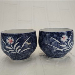 撫子 なでしこ ペア湯呑み 茶器の画像