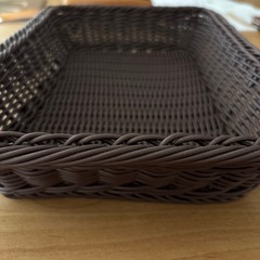 収納バスケット　かご　PPラタン　ブラウンの画像
