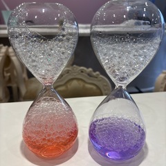 Folpus バブル歌う砂時計ガラス液体モーションタイマー手作り...