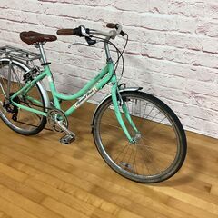 【大人用】整備済中古自転車 BE-ALL 軽いアルミフレーム26型 ALIZE TR2 緑色 <自転車のオオムラ 静岡店>の画像