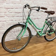 【大人用】整備済中古自転車 BE-ALL 軽いアルミフレーム26型 ALIZE TR2 緑色 <自転車のオオムラ 静岡店>の画像