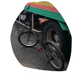 【取引中】折り畳み自転車　カーキ色 