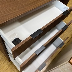 ⭐️人気⭐️NITORI エトナ キッチンカウンター ブラウン 取手付き モダン No.2226 NHの画像