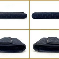LOUIS VUITTON ルイヴィトン モノグラムミニ ポルトトレゾール・インターナショナル 三つ折り長財布 TSTブルー M92442 CA1002の画像