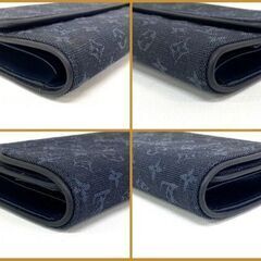LOUIS VUITTON ルイヴィトン モノグラムミニ ポルトトレゾール・インターナショナル 三つ折り長財布 TSTブルー M92442 CA1002の画像
