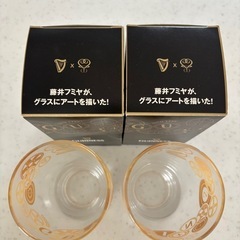 【終了】藤井フミヤデザイングラス ギネスビール 2個セットの画像