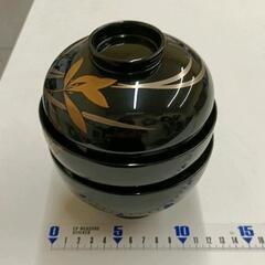 0614-074 漆塗　お椀2個セットの画像