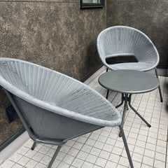 ガーデニングチェア&テーブルセットの画像