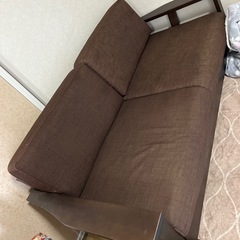 茶色のソファー　ジャンク
