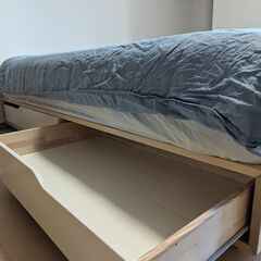 【無料】IKEAマンダールベッド＋マットレス＋寝具セット｜6月中...