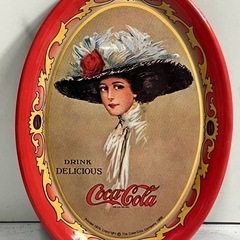 W2506-358 CoCa-Cola ヴィンテージ プレート 2枚 バラ売り不可 中古美品の画像