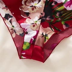 赤色❣️透け感ブラ＆花柄❣️パンツセット❣️の画像