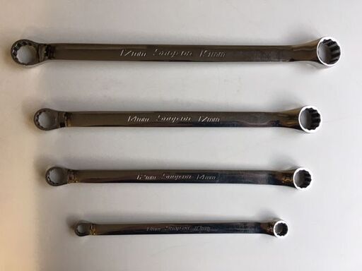 【4本セット/美品】　Snap-on/スナップオン　オフセットメガネレンチ　①XBM810A　②XBM1214A　③XBM1417A　④XBM1719A