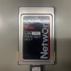 Buffalo バッファロー LPC2-T LANカード 10BASE-T PC Cardスロット用 カード・ケーブルのみの画像