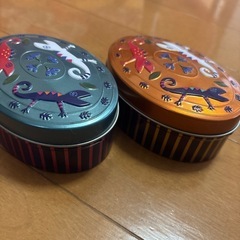 カルディ　トカゲ缶　2つ　の画像