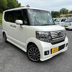 車検長　N-BOXカスタムＧターボ　車検9年４月　地デジナビ　E...