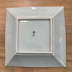 【未使用】たち吉 角皿 赤絵 5枚組【C43】の画像