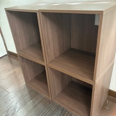 木製キューブボックス　4つの画像