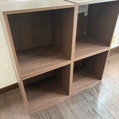 木製キューブボックス　4つの画像