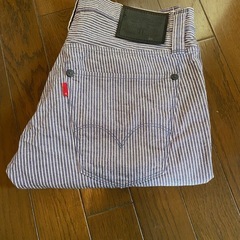 良好リーバイスヒッコリーストライプデニムジーンズショートハーフパ...