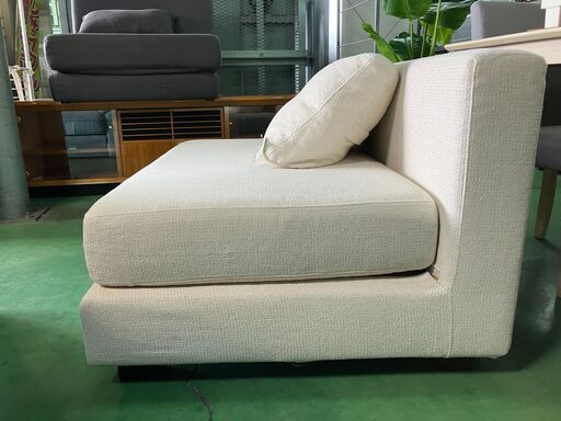 【日本製】ホワイトのローソファー（商品番号：13079）
