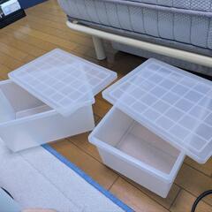 無印良品　収納ボックス　小　２個セット　
約幅２５×奥行３５×高さ１６ｃｍの画像