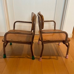 珍品 肘置き付き園児用チェアー 可愛いの画像
