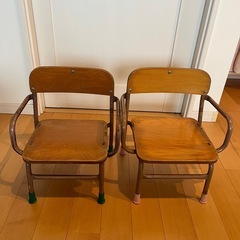 珍品 肘置き付き園児用チェアー 可愛い