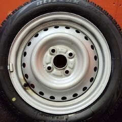 走行短め【BS BLIZZAK VRX 155/65R14】スタッドレス【スチールホイール 14インチ 4.5J4HPCD100】4本　(KTO392)の画像