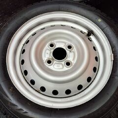 走行短め【BS BLIZZAK VRX 155/65R14】スタッドレス【スチールホイール 14インチ 4.5J4HPCD100】4本　(KTO392)の画像