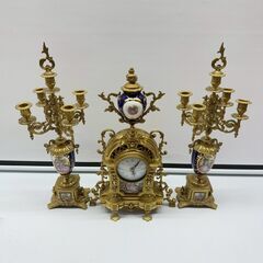 Imperial 時計＆燭台 イタリア製 動作品 アンティーク