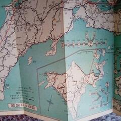 昭和35年頃　鉄道バス航路案内図　日地出版　路線図　 地図の画像