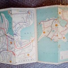 昭和35年頃　鉄道バス航路案内図　日地出版　路線図　 地図の画像