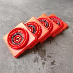 【お取り引き中】三角コーン 【中古品】 折りたたみカラーコーン 40cm　4本セット　ミニコーン　カラーコーン　
の画像