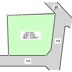 ★我孫子市中峠　土地★980万円、約88.93坪、古家有、…