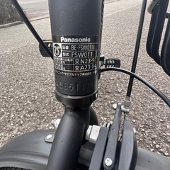 Panasonic 2024年購入 電動アシスト自転車 品番:BE-FSW011の画像