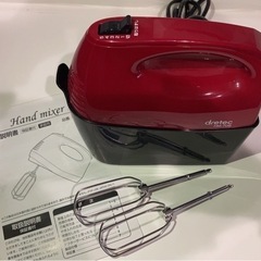ハンドミキサー　dretec HM-706 赤