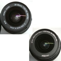  実写未確認 カメラ レンズ 2本セット ペンタックスマウント　シグマ 28-80ｍｍ１:3.5-5.6 /DAL 18-55ｍｍ１:3.5-5.6 ☆ PayPay(ペイペイ)決済可能 ☆ 札幌市 豊平区 平岸 平岸店の画像