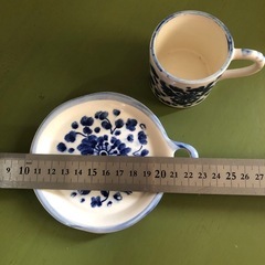 デノミコーヒー碗とソーサー　4客　新品
の画像