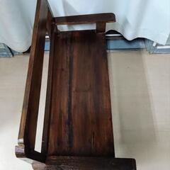子供用の長イス②　焦げ茶　お人形やぬいぐるみ、植木鉢を置く台としても　オーダーの画像