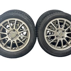 スタッドレスタイヤ155/65R14新品に近いバリ目アルミホイー...